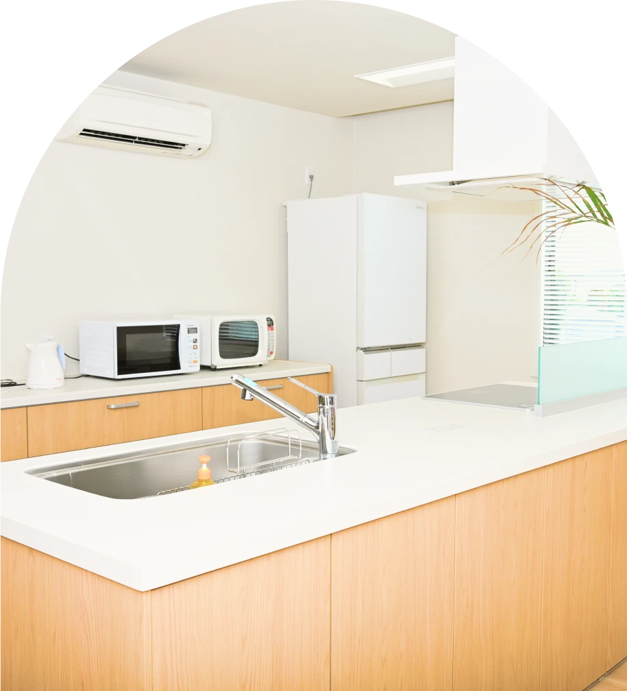 クリーンなスタッフキッチン